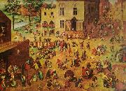 Pieter Bruegel barnens lekar. oil painting